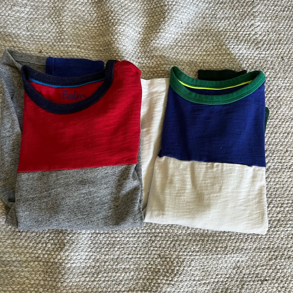 Boden boys 11-12years long sleeved color lock tshirts. Thick excellent!
